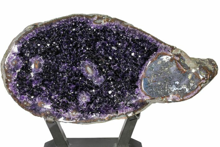 Huge, Wide, Amethyst Geode on Metal Stand - Uruguay #118182